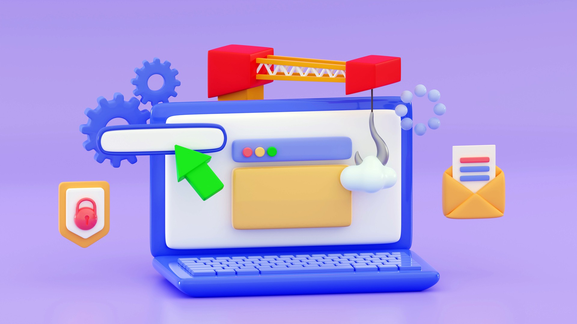 3d System update Upgrading concept Progress bar Website loading optimization